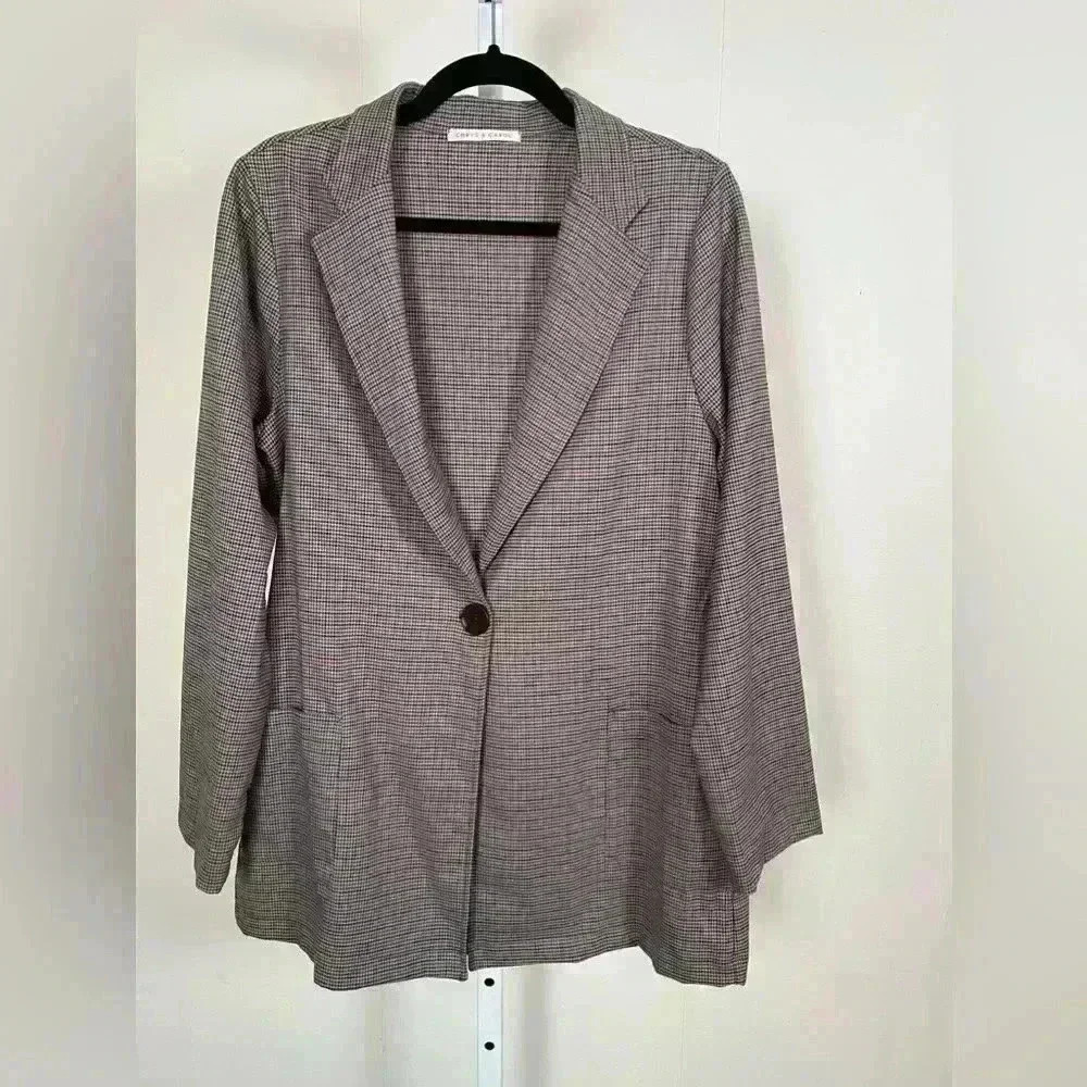 Chris & Carol Blazer With Small Houndstooth Pattern Size‎ Large